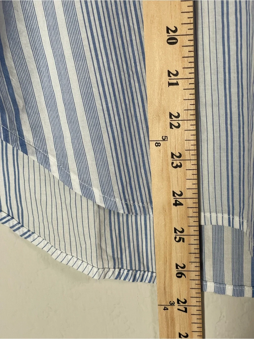 Madewell NWT Notch-Collar Popover Shirt Size Small in Hermitage Blue Stripe - Picture 10 of 12